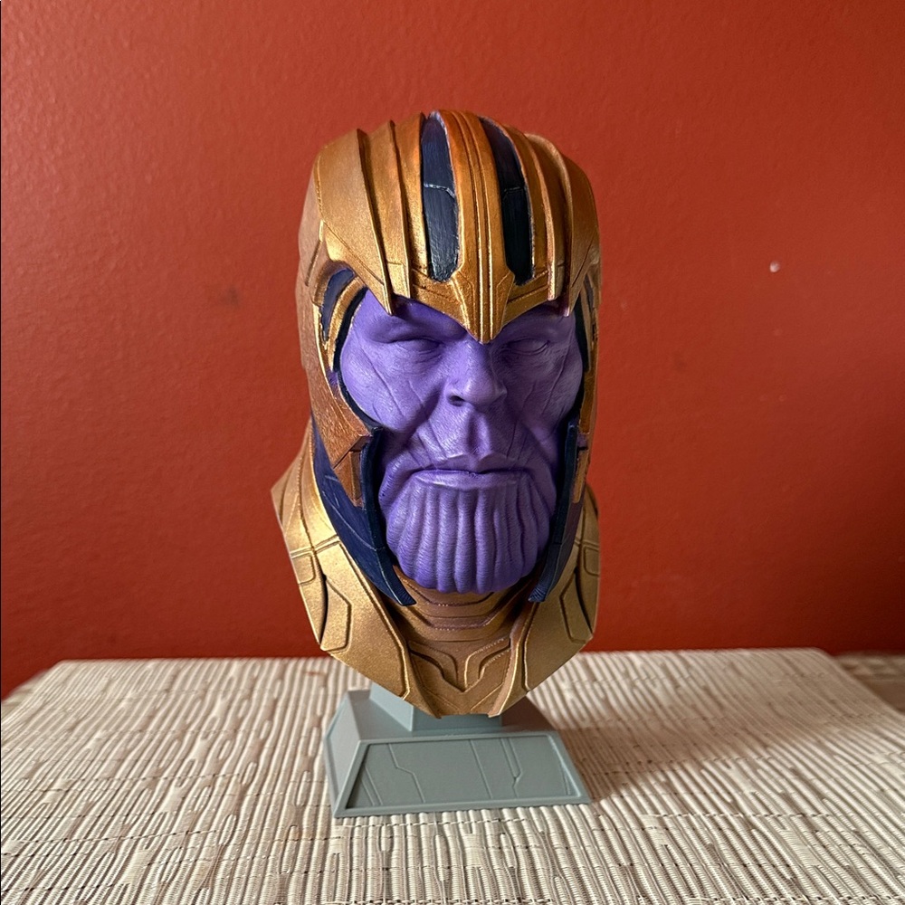 Gold and Purple Thanos Bust - Home Art Decor